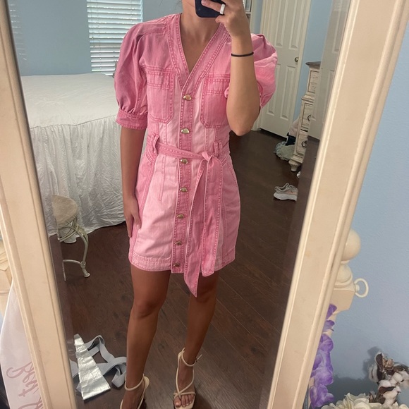 Size AU 4 Shades Pink Denim Dress - Picture 1 of 5